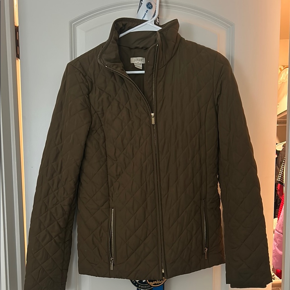 J. Crew Green Puffer Jacket